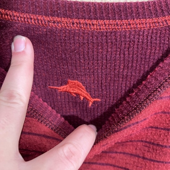 Tommy Bahama Red Striped Crewneck Sweater - Picture 2 of 6